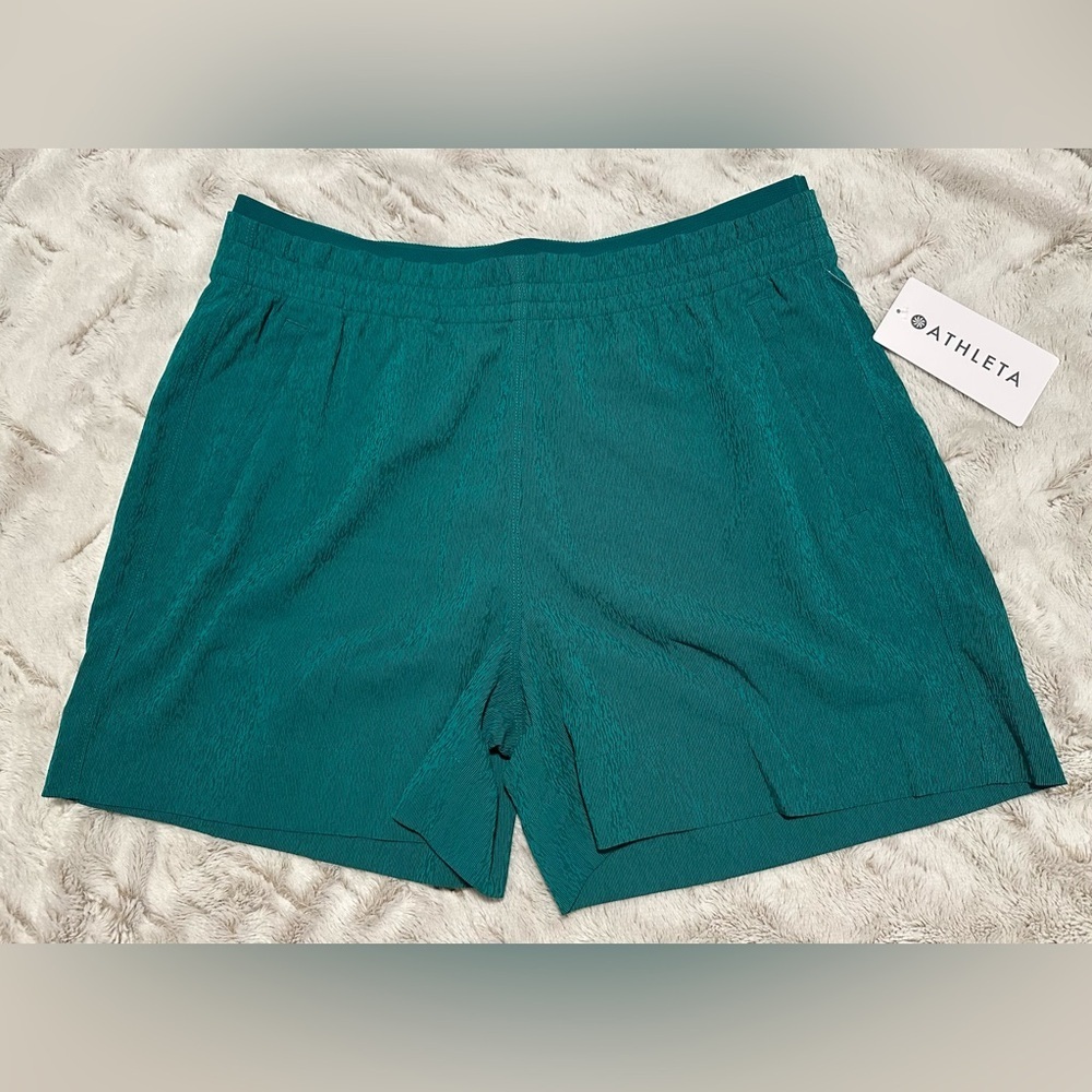 Athleta Teal Women's Athletic Echo Shorts Size 14